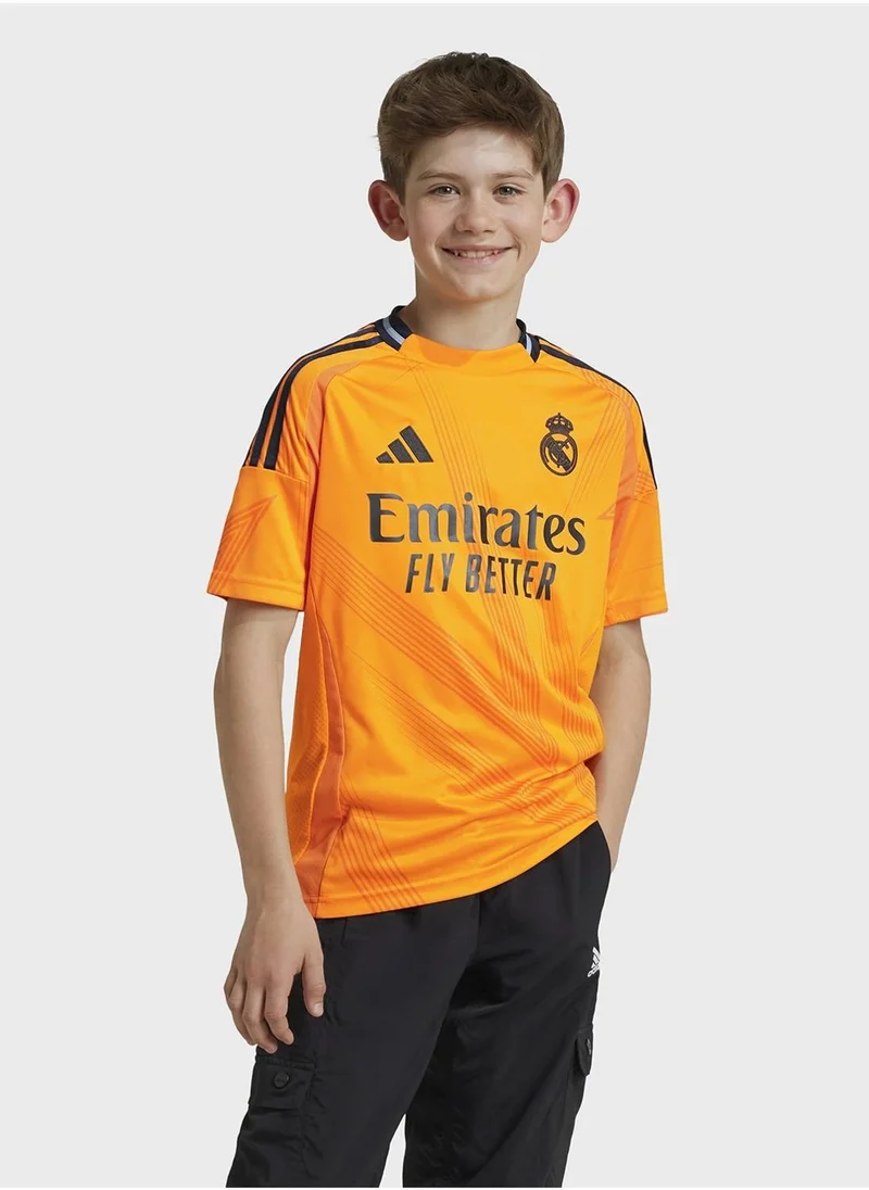 Adidas Real A Jsy Y Orange Football Jerseys For Boys 128
